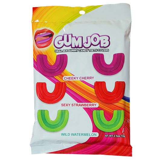 Gum Job Gummy Teeth Covers – Assorted Flavored Oral Candy (6 Count)