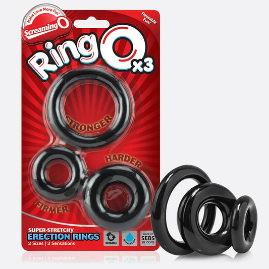 Screaming O RingO x3 – Stretchy Silicone Cock Rings for Enhanced Performance (3-Pack)