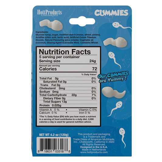 Sperm Inspired Gummy Treats  Novelty Candy