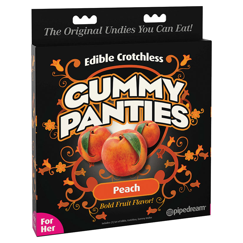 Edible Gummy Lingerie for Her  Peach-Flavored Crotchless Panties