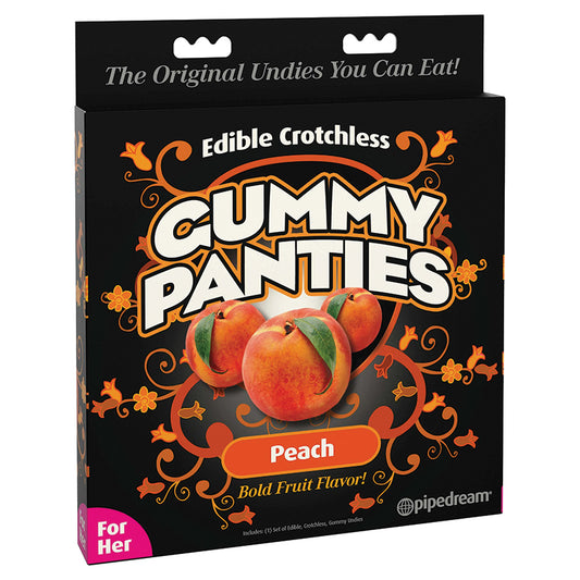 Edible Gummy Lingerie for Her  Peach-Flavored Crotchless Panties